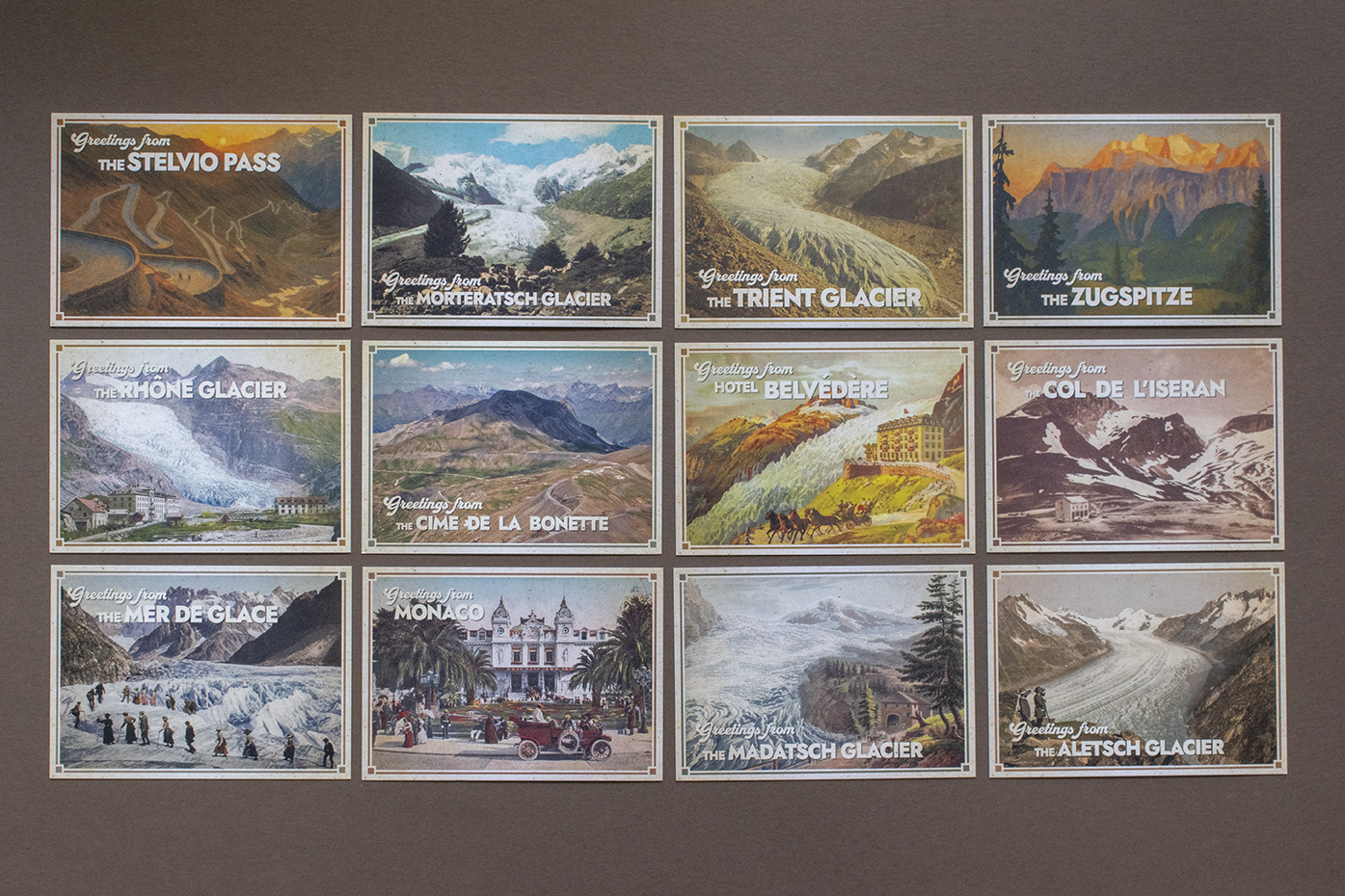 Kaartenset met ansichtkaarten